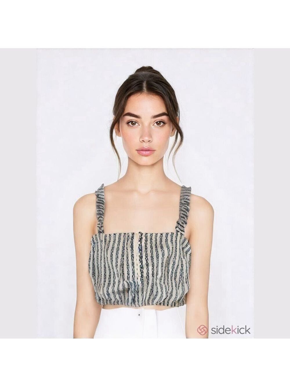 **3 for $15** Collective Concepts Stripe Pattern Crop (Sz XL)